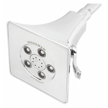 Shower Head, Polished Chrome, Wall