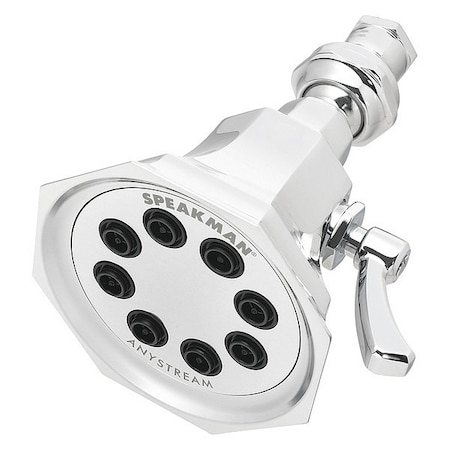 Shower Head, Polished Chrome, Wall