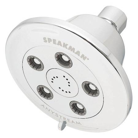 Shower Head, Polished Chrome, Wall