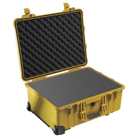 Yellow Protective Case, 22.07"L x 17.92"W x 10.42"D