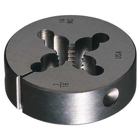 HSS Round Adjustable Die 6382 Greenfield ThreadIng 1 In Outside Diameter M8x1.25