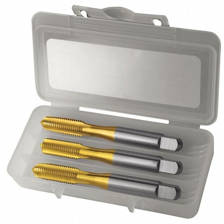 Tap Set, 7/8"-14, Bottoming, Plug, Taper, 4 Flutes, UNF