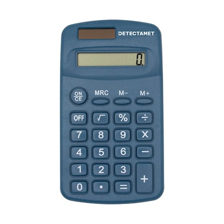 Detectable Calculator, Portable, LCD, 8 Digits, 4-1/3"L