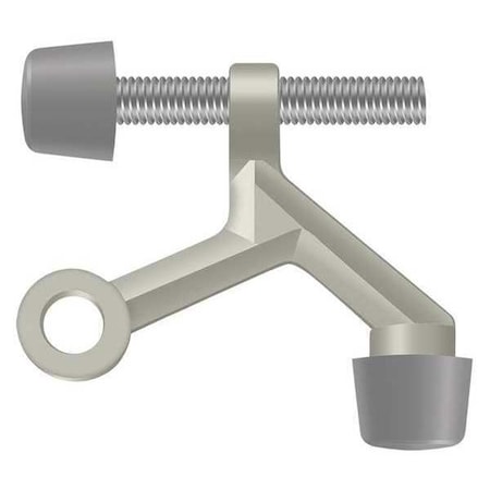 Door Stop, Zinc, Silver, 1-7/8"H x 3/4"W