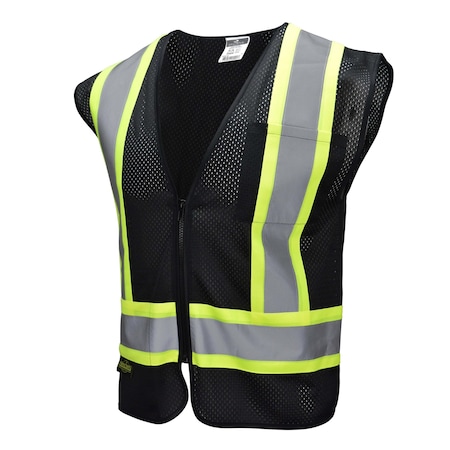 Safety Vest,SV22 Economy TypeO,Black,2XL