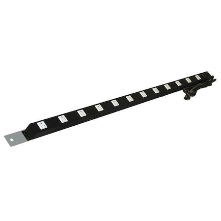 Power Strip, 12 Outlet(s) 6 ft., Gray