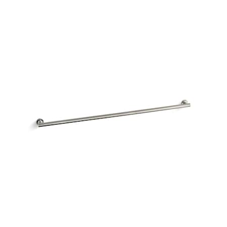 Purist Purist 48" Grab Bar, Brushed Nickel, 50-7/16" L, Metal, Brushed Nickel