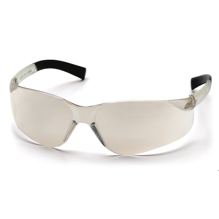 Mini Ztek, Safety Glasses, Anti-Scratch, I/O Mirror Lens, Clear Frame, Frameless
