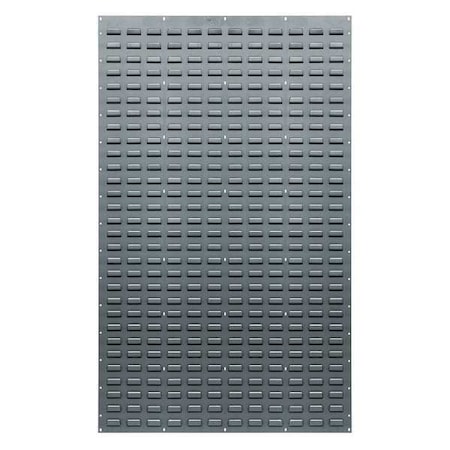 Steel Louvered Panel, 1/2 in D x 61 in H x 36 in W, Gray