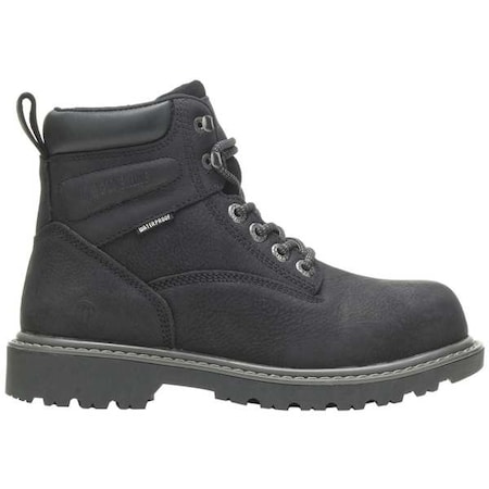 Women's 6-Inch Work Boot, 8 1/2 W, Steel Toe, 6 in H, Black, W201153