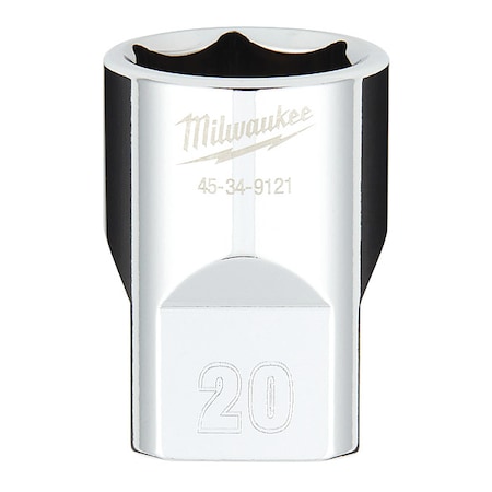 1/2 in. Drive 20mm Metric 6-Point Socket with FOUR FLAT Sides