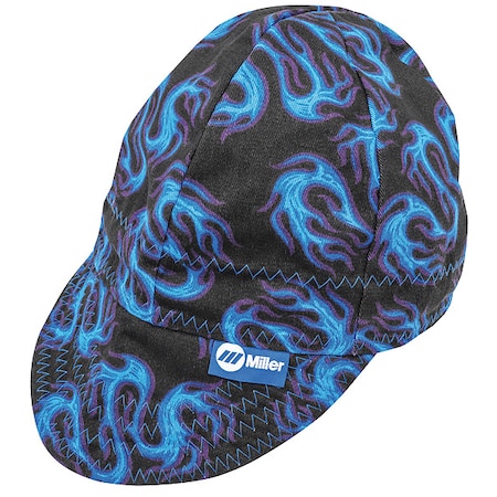 Welding Cap,Blue Flame,7"