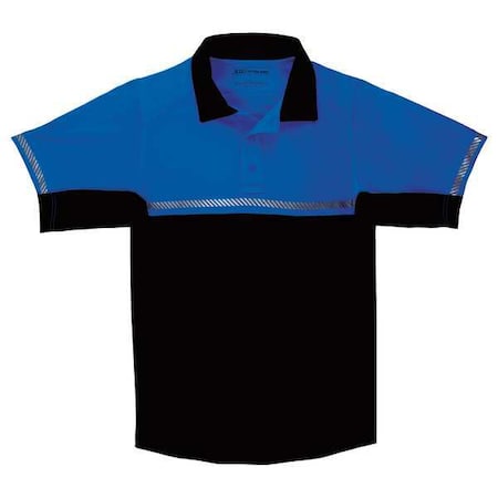 Tactical Polo Shirt, Polyester, Blue, M