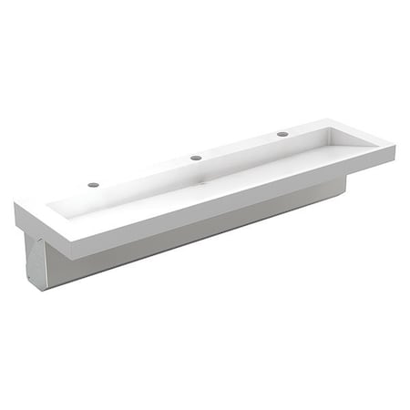 Bathroom Sink, White, Rectangular, 72"x15"