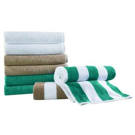 Pool Towel,30 x 66 In,Dark Linen,PK12