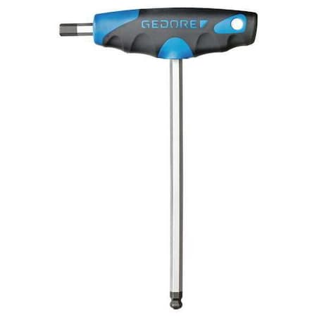 Metric Plain Ball Hex Key Hex Key, 8 mm Tip Size, 8 25/64 in Long, 5 7/16 in Short