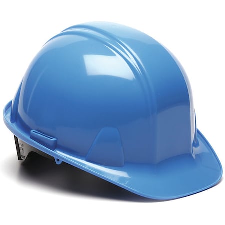 Front Brim Hard Hat, SL Series, Polyethylene, Type 1, Class E, Ratchet, Side Slots, Light Blue