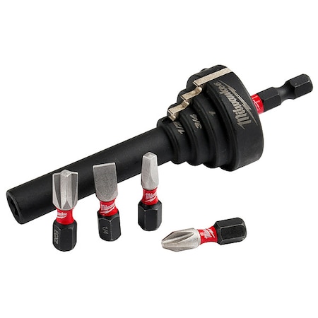 5 pc. SHOCKWAVE Impact Duty Conduit Reaming Bit Holder and Insert Bit Set