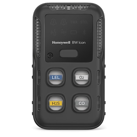 BW Icon+ Multi-Gas Detector, IP66/IP68, Audible, Vibrating, Visual, LED, 2 mo Battery Life