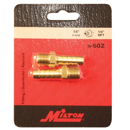 Male Brass Hose End 3/8"Id HoseX1/4"Npt