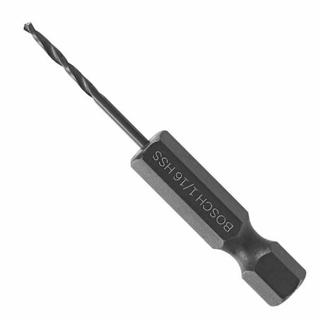 Impact Drill Bit,1/16" Size,1-7/8" L