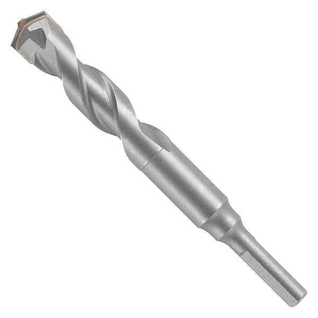 2-Cutter Hammer Drill Bit,Three-Flat Shank 3/4" x 6"L, Round
