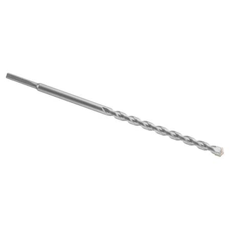 2-Cutter Hammer Drill Bit,Three-Flat Shank 1/2" x 12"L, Round