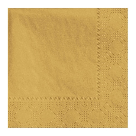 Gold Beverage Napkin,2Ply,1/4 Fold,PK250
