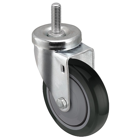 3" X 1-1/4" Non-Marking Polyurethane Swivel Caster, Full Thread Guard, Loads Up To 250 lb