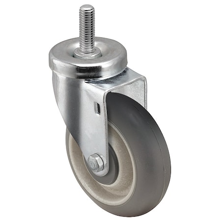4" X 1-1/4" Non-Marking Monotech (Donut) Swivel Caster, Partial Thread Guard, Loads Up To 250 lb