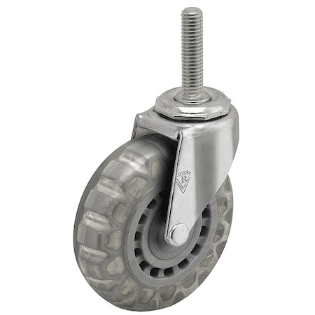 2" X 13/16" Non-Marking Pvc Swivel Caster, No Brake, Loads Up To 90 lb