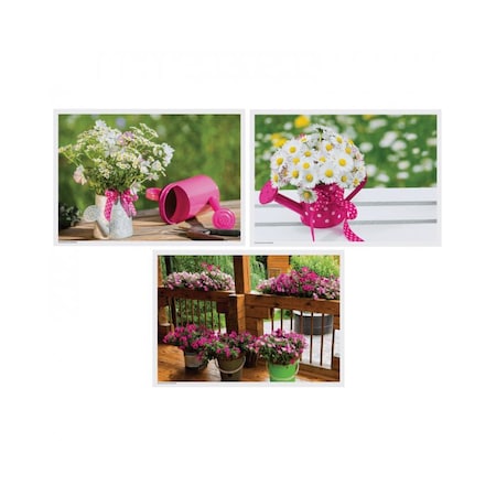 10" x 14" Pink Garden Multipack Paper Placemats,PK1000