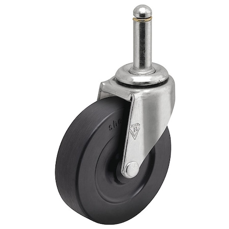 2" X 13/16" Non-Marking Rubber Soft Swivel Caster, No Brake, Loads Up To 80 lb