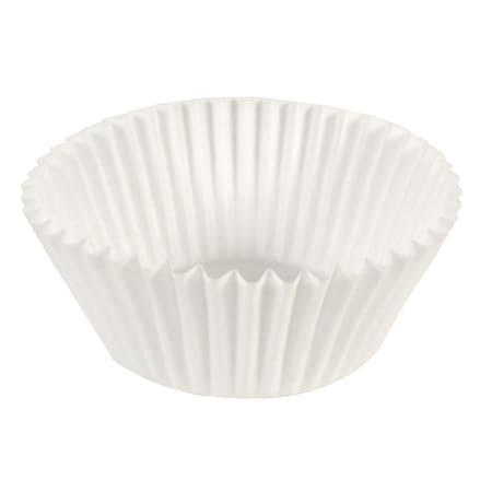 Fluted Bake Cup,4-1/2",White,PK500