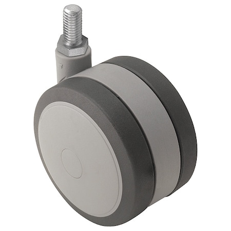 50mm Non-Marking Thermoplastic Elastomer Swivel Caster, No Brake, Loads Up To 75 lb