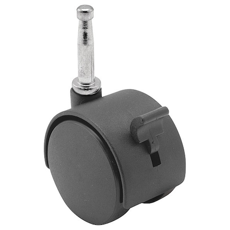 50mm Non-Marking Nylon Swivel Caster, Side Brake, Loads Up To 75 lb