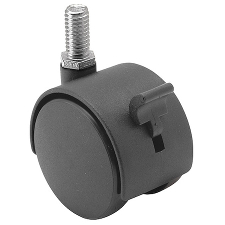60mm Non-Marking Nylon Swivel Caster, Side Brake, Loads Up To 100 lb
