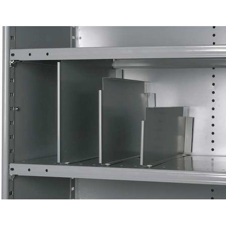 Vertical Shelf Divider,20 ga.,Gray,PK12
