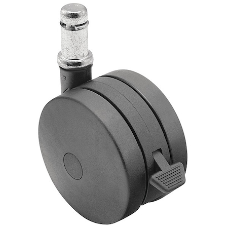 75mm Non-Marking Nylon Swivel Caster, Side Brake, Loads Up To 165 lb