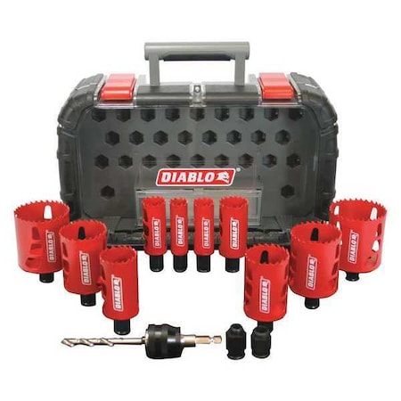 Holesaw Set,General Purpose,14 pcs.