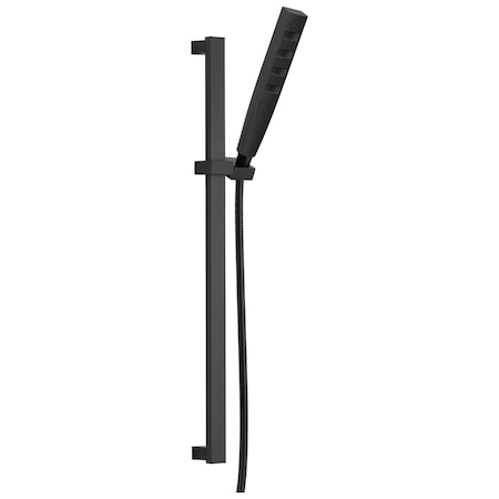 Faucet, Hand Shower with Slide Bar, Matte Black, Wall