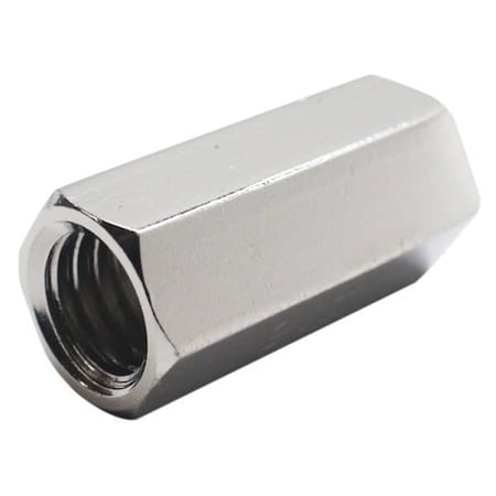 Coupling Nut, #6-32, 18-8 Stainless Steel, Not Graded, NL-19, 1/2 in Lg, 5/16 in Hex Wd, 10 PK