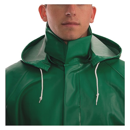 Safetyflex Rain Hood, Green, Snaps, Polyester/PVC