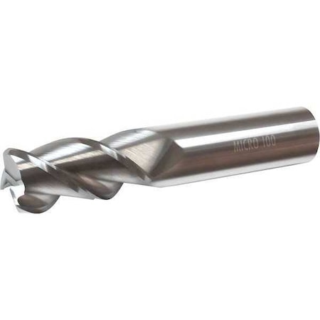Carbide End Mill,Dia 1/2 In,Cut L 1 In