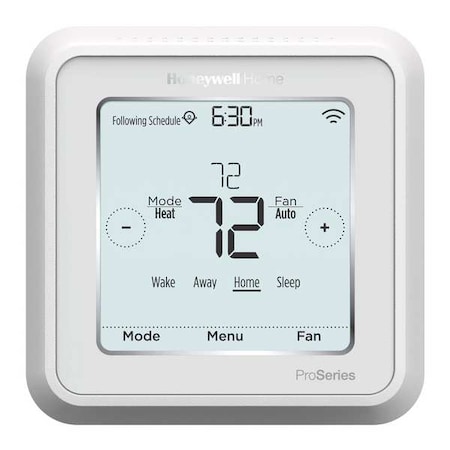WiFi Thermostat, 7, 5-2, 5-1-1 Programs, 3 H, 2 C, Wall Mount, Hardwired, 20/30VAC