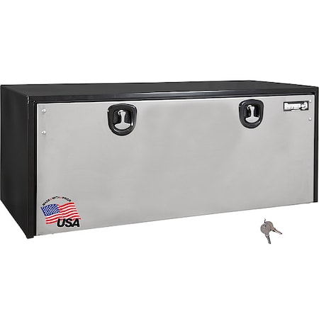 18x18x60 Inch Black Steel Truck Box With Stainless Steel Door