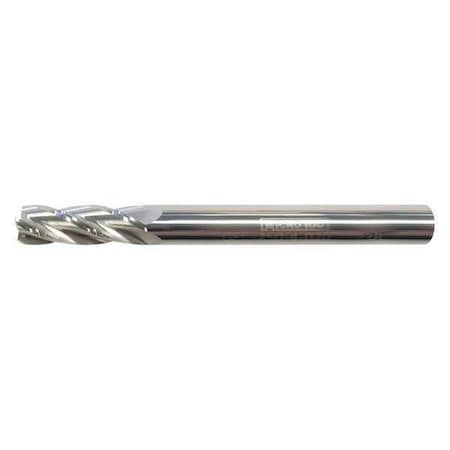 Carb End Mill,1/4 In,4FL,CC,AlTiN Coat