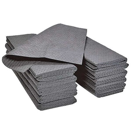 Sorbent Pad, 33 gal, 30 in x 30 in, Universal, Gray, 50 PK
