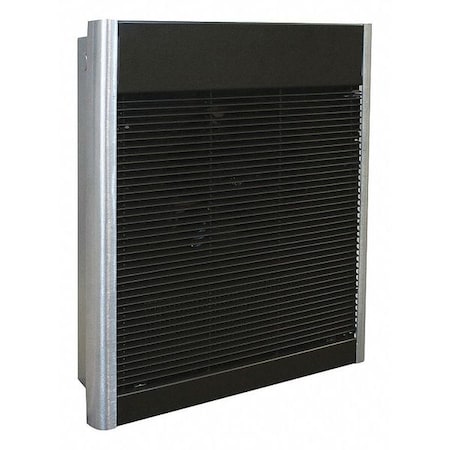 Recessed Electric Wall-Mount Heater, Recessed or Surface, 4000/2000 W, 208V AC, Bronze