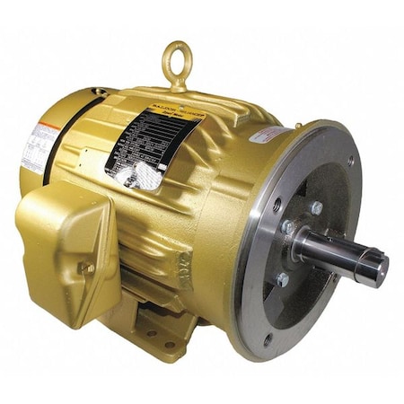 Three-Phase General Purpose Motor, 5 HP, 184TC Frame, 208-230/460V AC Voltage, 16 in Overall Length